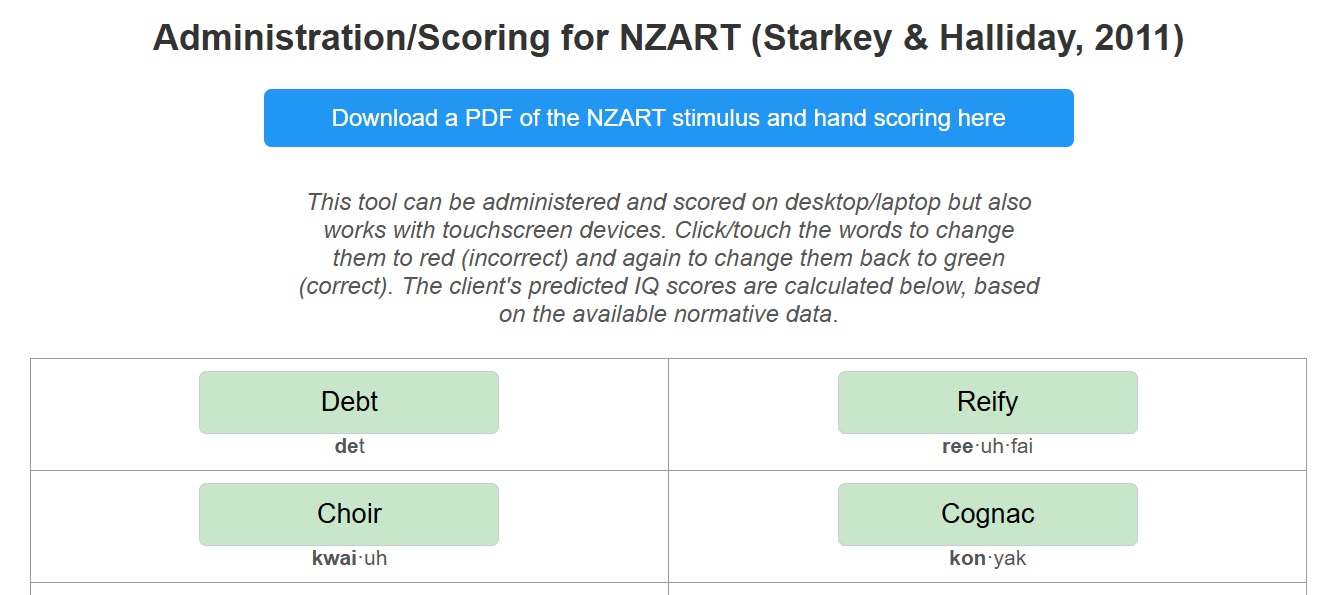 NZART Scorer