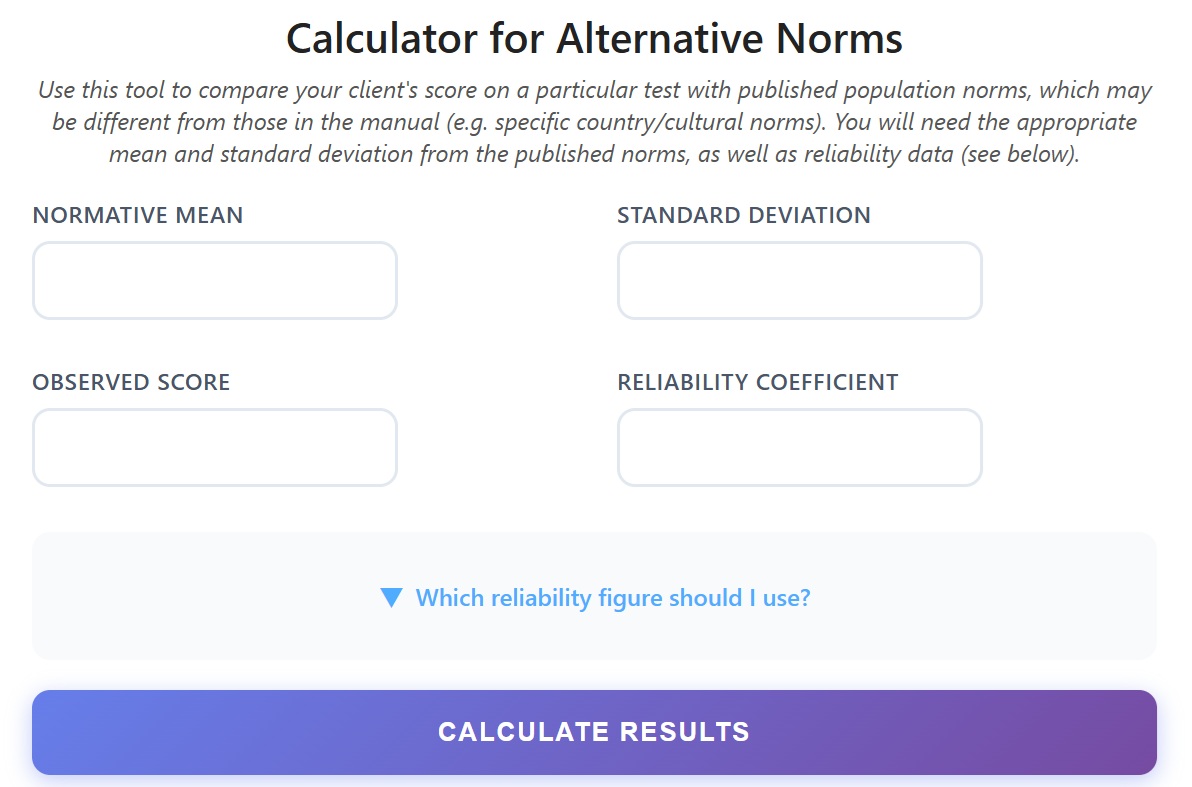 Alternative Norms Scorer