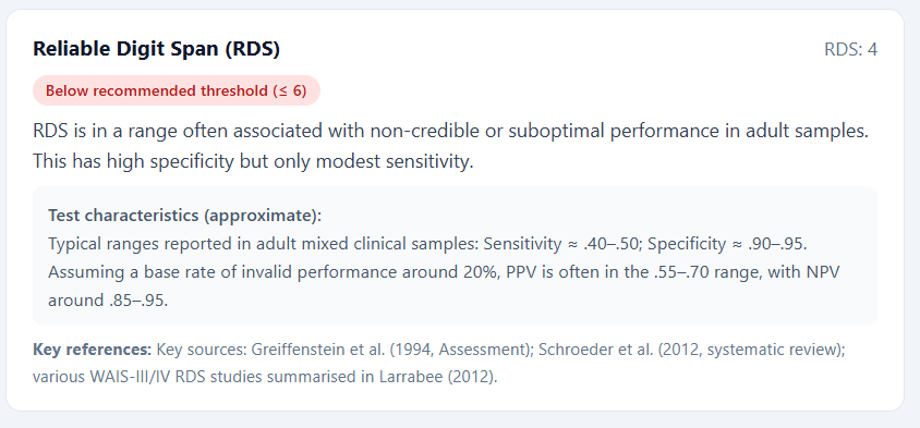 Embedded Validity Calculator